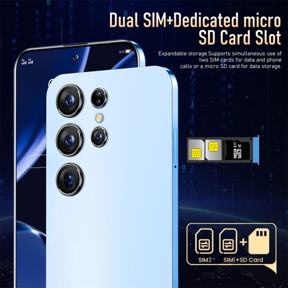S23 Ultra 7.3 Inch HD 2520*3088 Screen Mobile 3G&4G Phone 5G Smartphone Android Cellphone Smart Phone